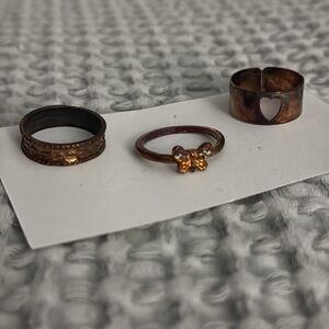 3 Copper Rings